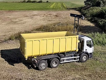 Sistema de cobertura Cover-Truck para los vehículos para el transporte de contenedores de gancho